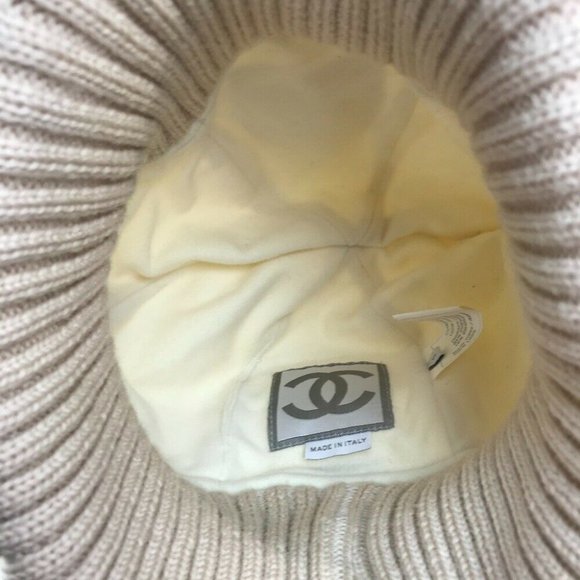Authentic CHANEL CC CC Mark Sports line logo Knit cap Knit hat main image 4